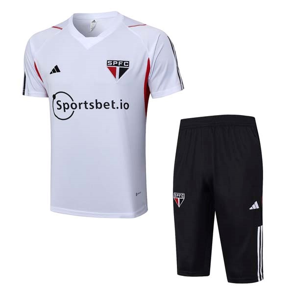 Trikot Entrainement Sao Paulo Komplett Set 2023-24 Weiß 2